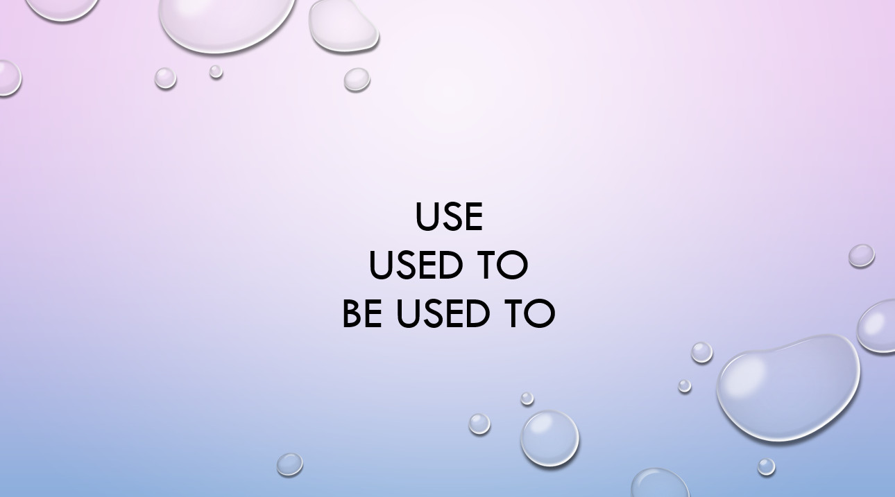 Unit 23. Конструкции used to и be used to